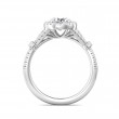 FlyerFit® 14K White Gold Split Shank Engagement Ring