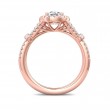 FlyerFit® 18K Pink Gold Split Shank Engagement Ring