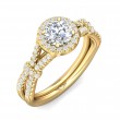 FlyerFit® 14K Yellow Gold Split Shank Engagement Ring