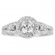 FlyerFit® 14K White Gold Split Shank Engagement Ring