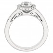 FlyerFit® 14K White Gold Channel and Shared Prong Engagement Ring