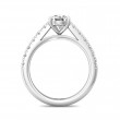 FlyerFit® 14K White Gold Micropave Engagement Ring