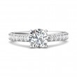 FlyerFit® 14K White Gold Micropave Engagement Ring