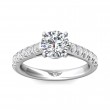 FlyerFit® 14K White Gold Micropave Engagement Ring