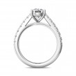 FlyerFit® 14K White Gold Micropave Engagement Ring