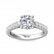 FlyerFit® Platinum Micropave Engagement Ring