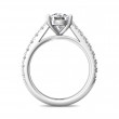 FlyerFit® Platinum Micropave Engagement Ring