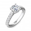 FlyerFit® Platinum Micropave Engagement Ring