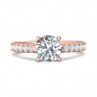 FlyerFit® 14K Pink Gold Micropave Engagement Ring