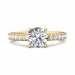 FlyerFit® 18K Yellow Gold Micropave Engagement Ring