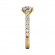 FlyerFit® 18K Yellow Gold Micropave Engagement Ring