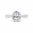 FlyerFit® 14K White Gold Micropave Engagement Ring