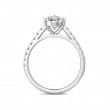 FlyerFit® 14K White Gold Micropave Engagement Ring