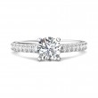 FlyerFit® 18K White Gold Micropave Engagement Ring