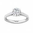 FlyerFit® 18K White Gold Micropave Engagement Ring