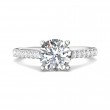 FlyerFit® 14K White Gold Micropave Engagement Ring