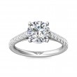 FlyerFit® 14K White Gold Micropave Engagement Ring