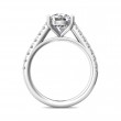 FlyerFit® 14K White Gold Micropave Engagement Ring