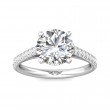 FlyerFit® Platinum Micropave Engagement Ring