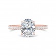 FlyerFit® 18K Pink Gold Micropave Engagement Ring