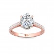 FlyerFit® 18K Pink Gold Micropave Engagement Ring