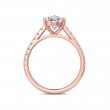 FlyerFit® 18K Pink Gold Micropave Engagement Ring