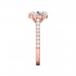 FlyerFit® 18K Pink Gold Micropave Engagement Ring