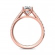 FlyerFit® 14K Pink Gold Micropave Engagement Ring