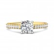 FlyerFit® 14K Yellow and 14K White Gold Micropave Engagement Ring