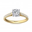 FlyerFit® 14K Yellow and 14K White Gold Micropave Engagement Ring