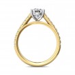 FlyerFit® 14K Yellow and 14K White Gold Micropave Engagement Ring