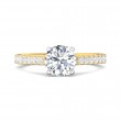 FlyerFit® 14K Yellow and 14K White Gold Micropave Engagement Ring