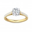 FlyerFit® 14K Yellow and 14K White Gold Micropave Engagement Ring