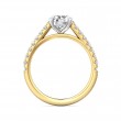 FlyerFit® 14K Yellow and 14K White Gold Micropave Engagement Ring