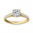 FlyerFit® 14K Yellow Gold Micropave Engagement Ring