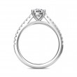 FlyerFit® 18K White Gold Micropave Engagement Ring