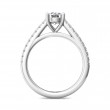 FlyerFit® 18K White Gold Micropave Engagement Ring