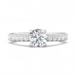 FlyerFit® 14K White Gold Micropave Engagement Ring