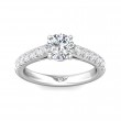 FlyerFit® 14K White Gold Micropave Engagement Ring