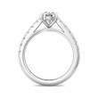 FlyerFit® 14K White Gold Micropave Engagement Ring