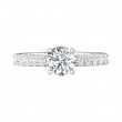 FlyerFit® 14K White Gold Micropave Engagement Ring