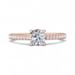 FlyerFit® 14K Pink Gold Micropave Engagement Ring