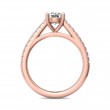 FlyerFit® 14K Pink Gold Micropave Engagement Ring