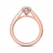 FlyerFit® 14K Pink Gold Micropave Engagement Ring