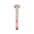 FlyerFit® 14K Pink Gold Micropave Engagement Ring