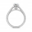 FlyerFit® 18K White Gold Vintage Engagement Ring