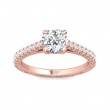 FlyerFit® 14K Pink Gold Vintage Engagement Ring