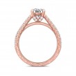 FlyerFit® 14K Pink Gold Vintage Engagement Ring