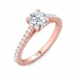 FlyerFit® 14K Pink Gold Vintage Engagement Ring