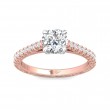 FlyerFit® 18K Pink Gold Shank And White Gold Top Vintage Engagement Ring